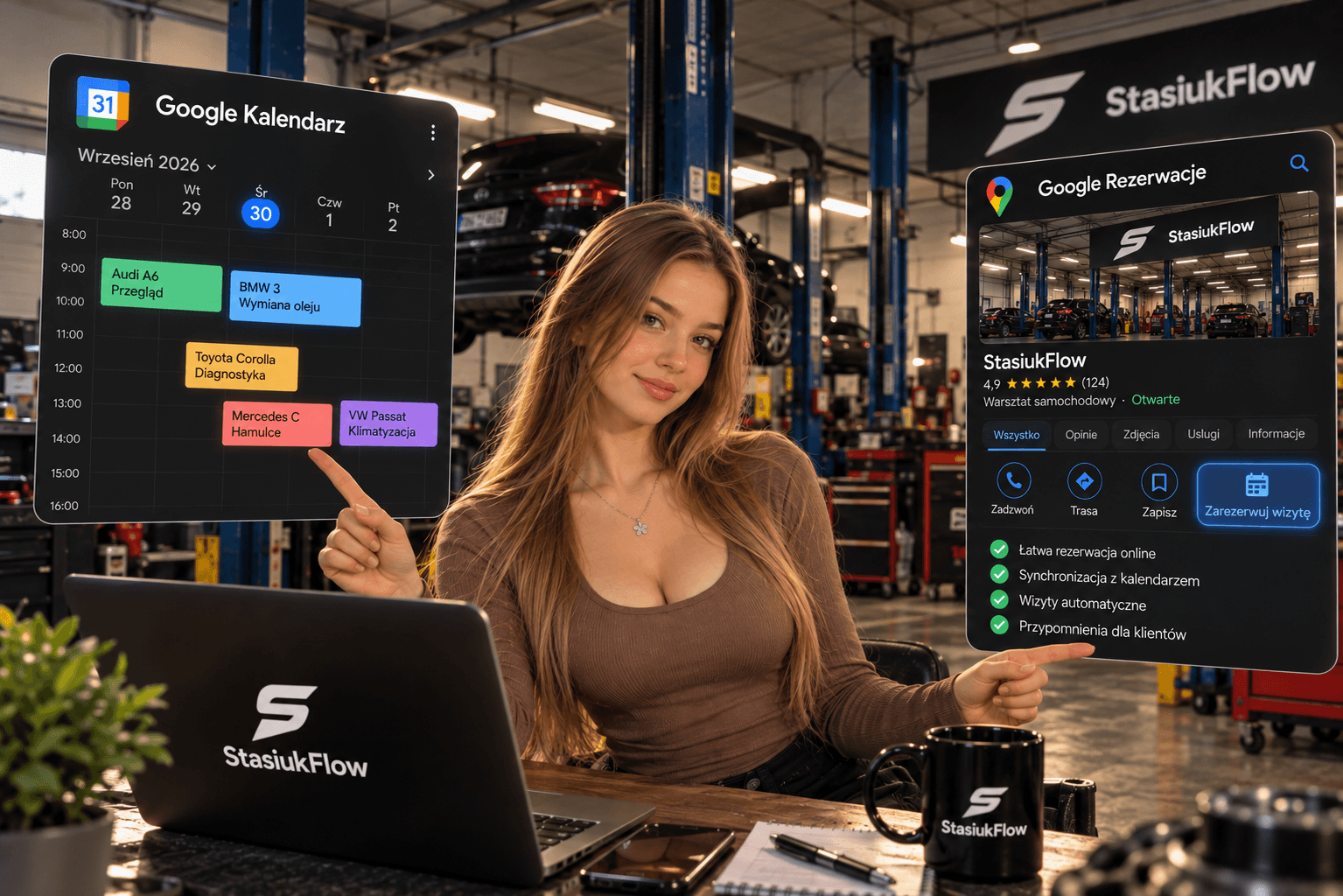 Synchronizacja kalendarza warsztatu z Google Calendar — PurelBase